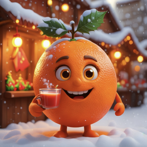 Konnektoren Mascot celebrating Advent